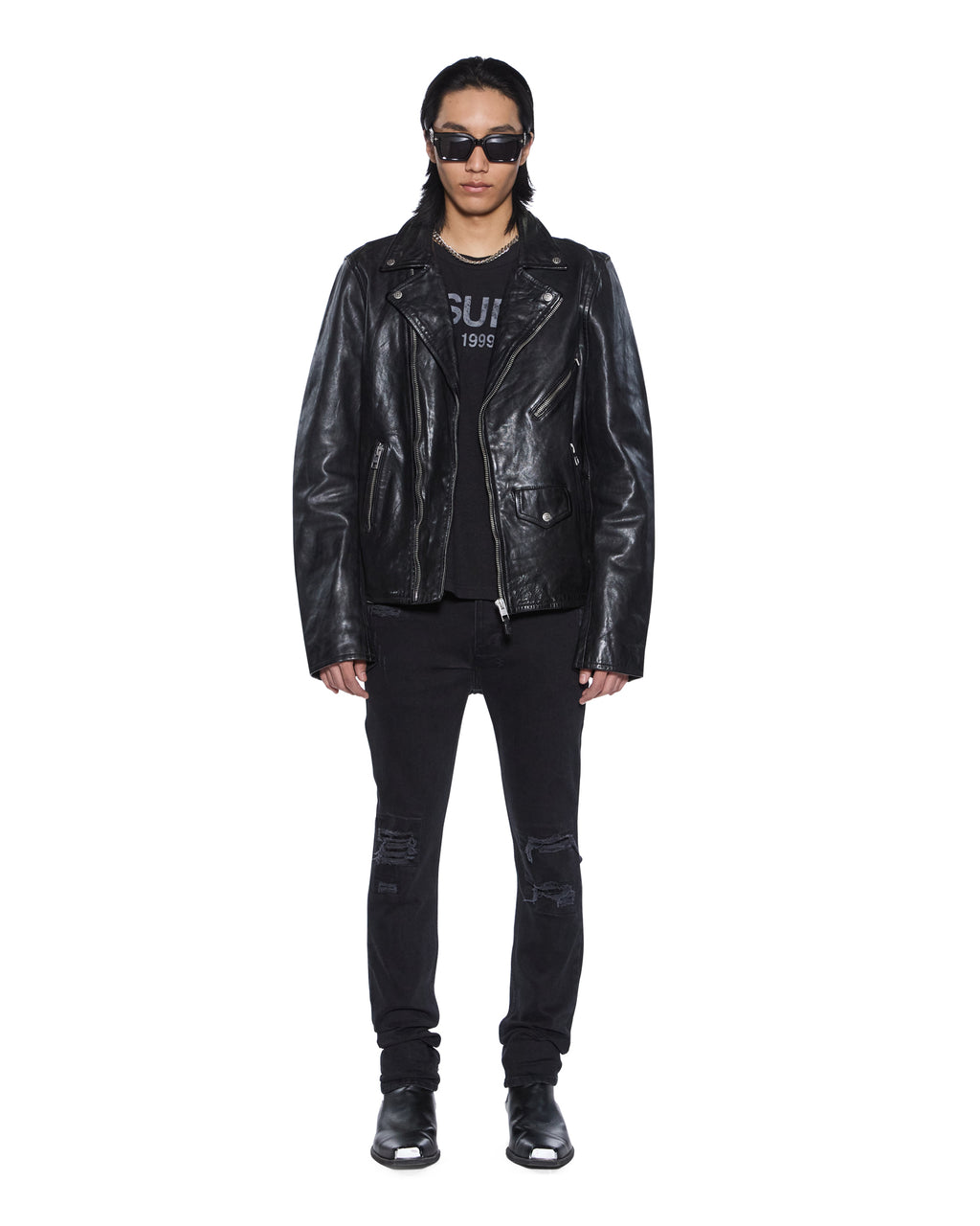 MENS CHITCH BONEYARD BLACK DENIM JEANS