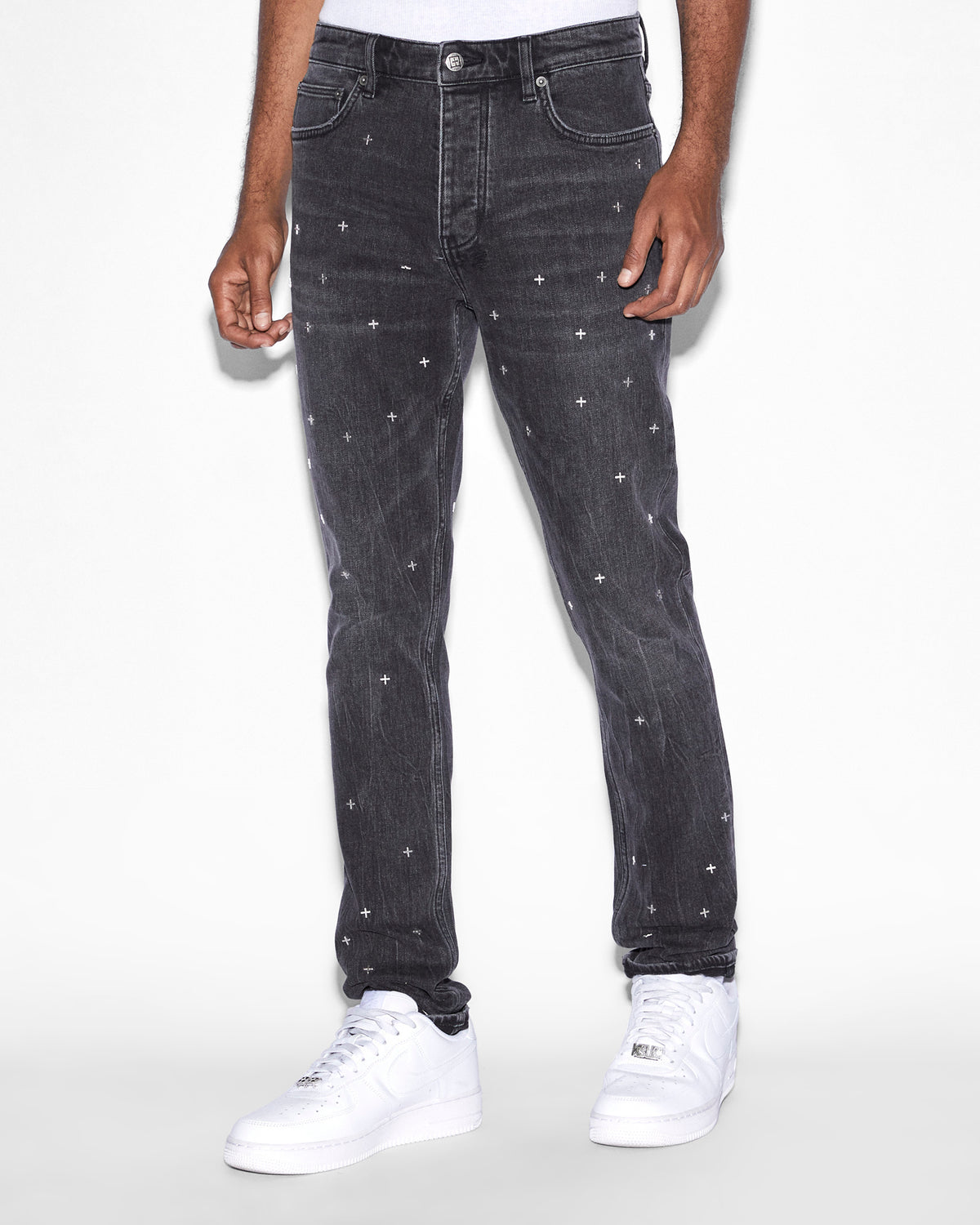 MENS CHITCH METALIK BLACK DENIM JEANS