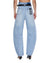WOMENS  HI BARREL JEAN CUTOFF VAPOUR BARREL LEG DENIM JEANS