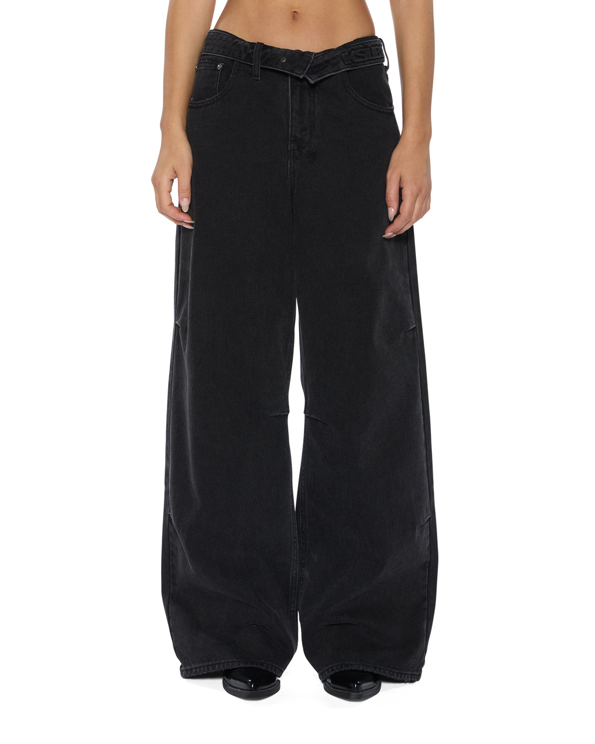 WOMENS KSUPER FLIP NOIR DENIM JEANS