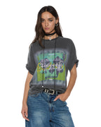 Womens Suspension Oh G Ss Tee Charcoal Oversized Tees - Grey