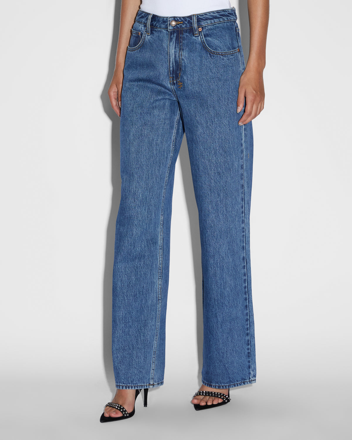 WOMENS LOW RIDER CARPENTER MOODY DENIM JEANS