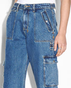 WOMENS LOW RIDER RECALL CARGO DENIM JEANS