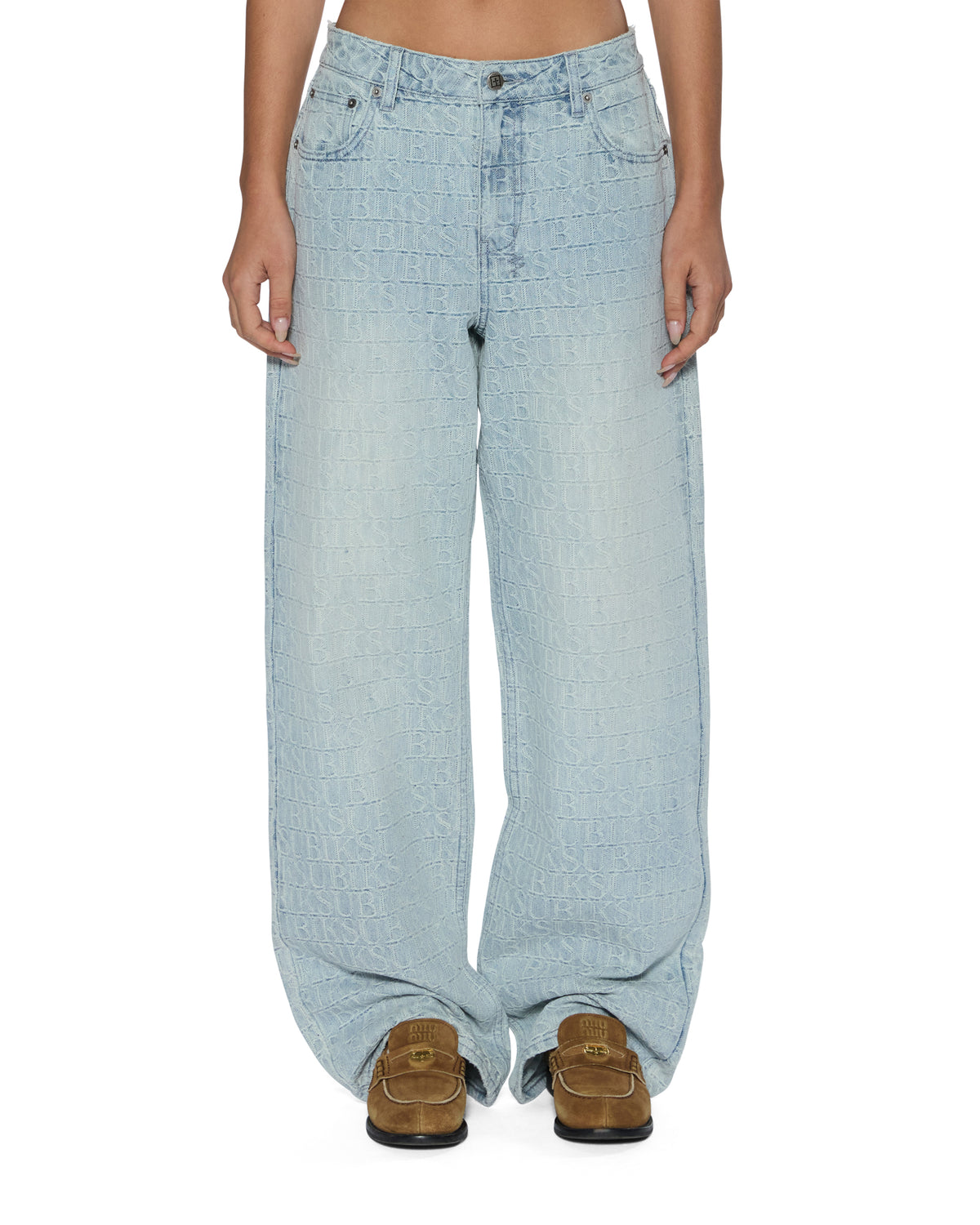 WOMENS LOW RIDER TILE DENIM JEANS