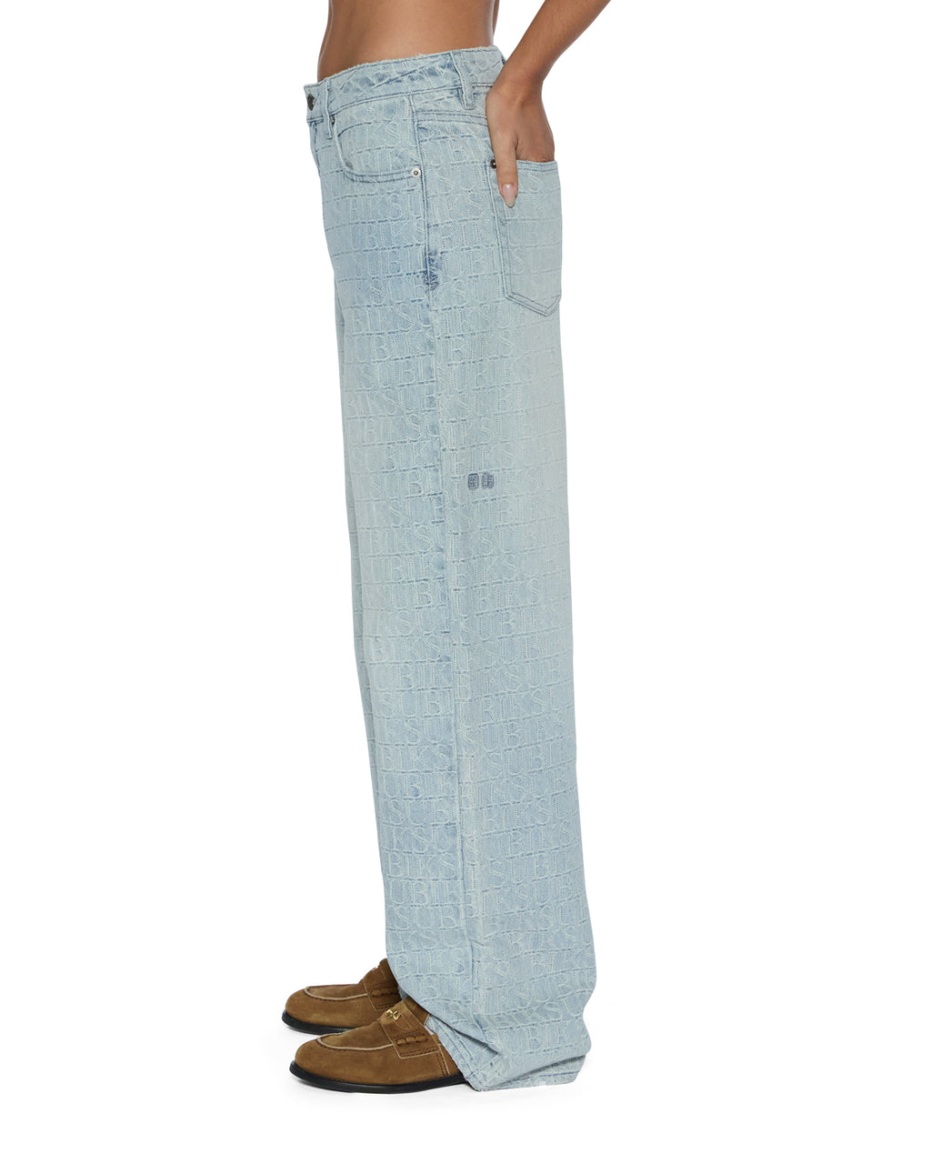 WOMENS LOW RIDER TILE DENIM JEANS