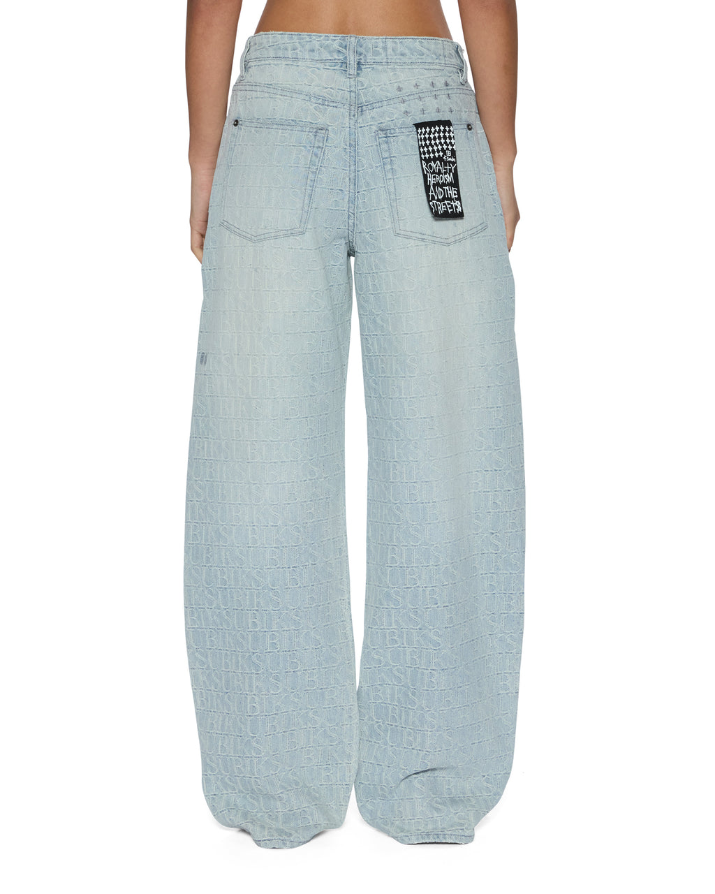 WOMENS LOW RIDER TILE DENIM JEANS