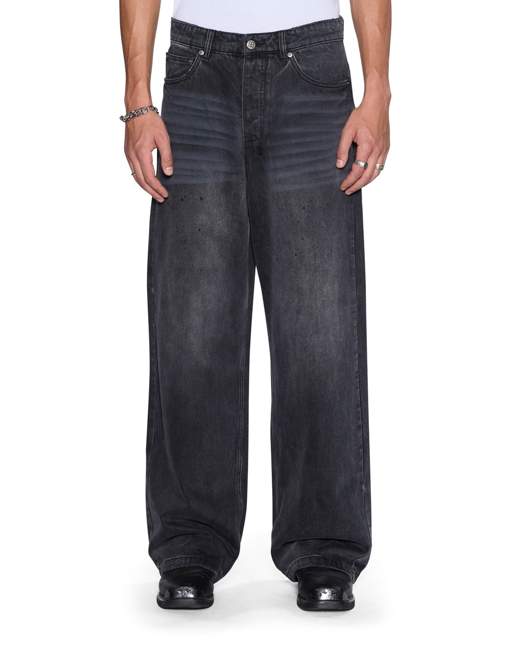 MENS MAXX CARBON BLACK DENIM JEANS