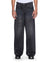 MENS  MAXX CARBON BLACK BAGGY DENIM JEANS