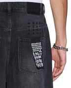 MENS MAXX CARBON BLACK DENIM JEANS