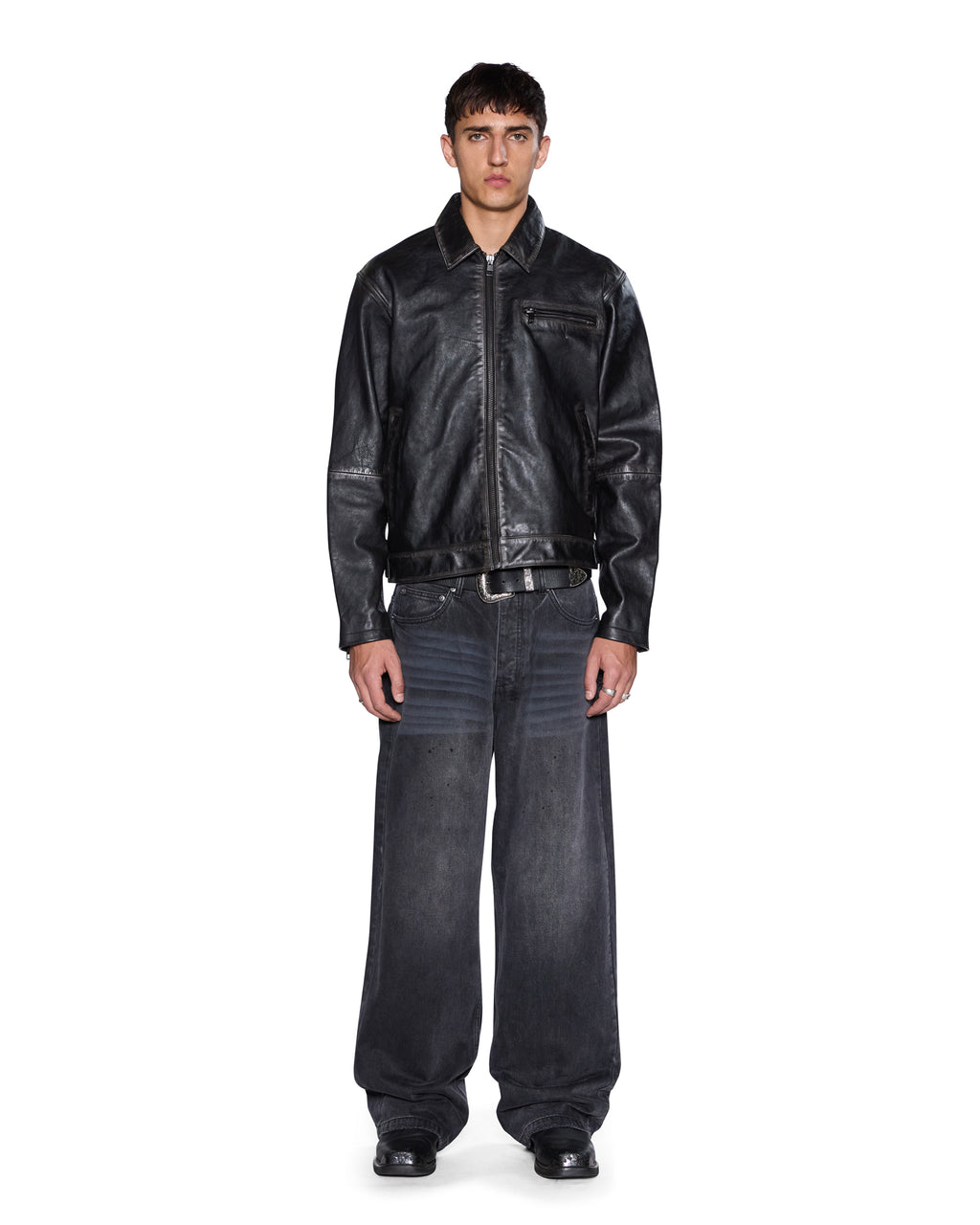 MENS MAXX CARBON BLACK DENIM JEANS