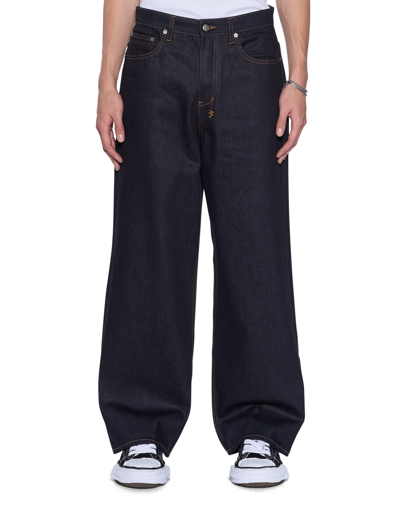 MENS MAXX RAW BLUE BAGGY DENIM JEANS