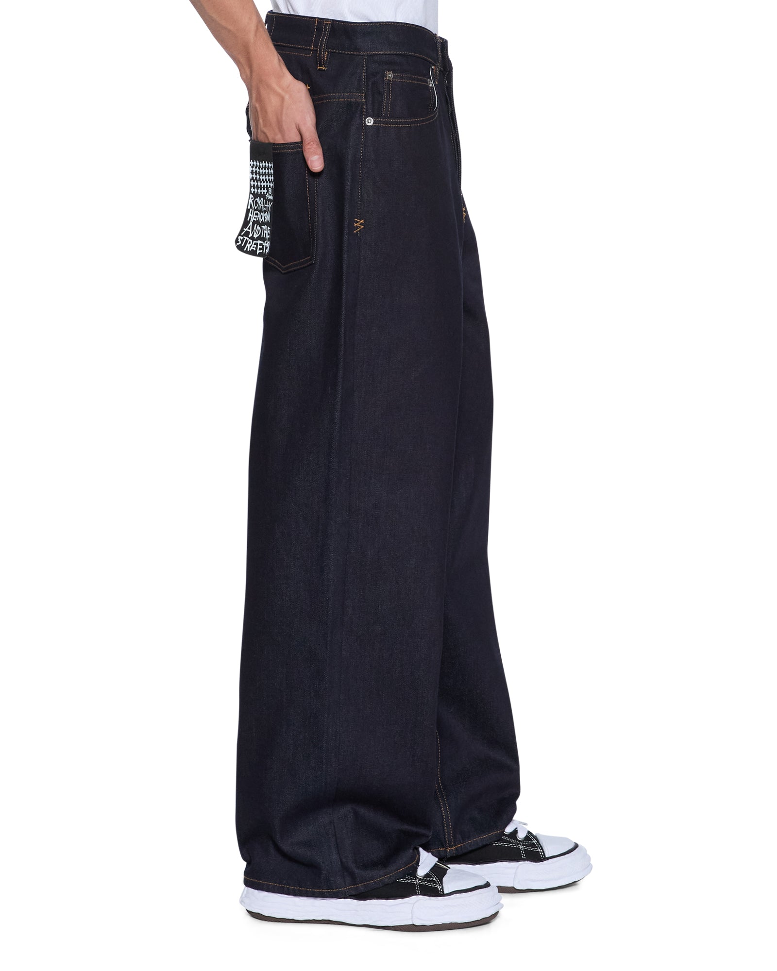 MENS MAXX RAW BLUE BAGGY DENIM JEANS