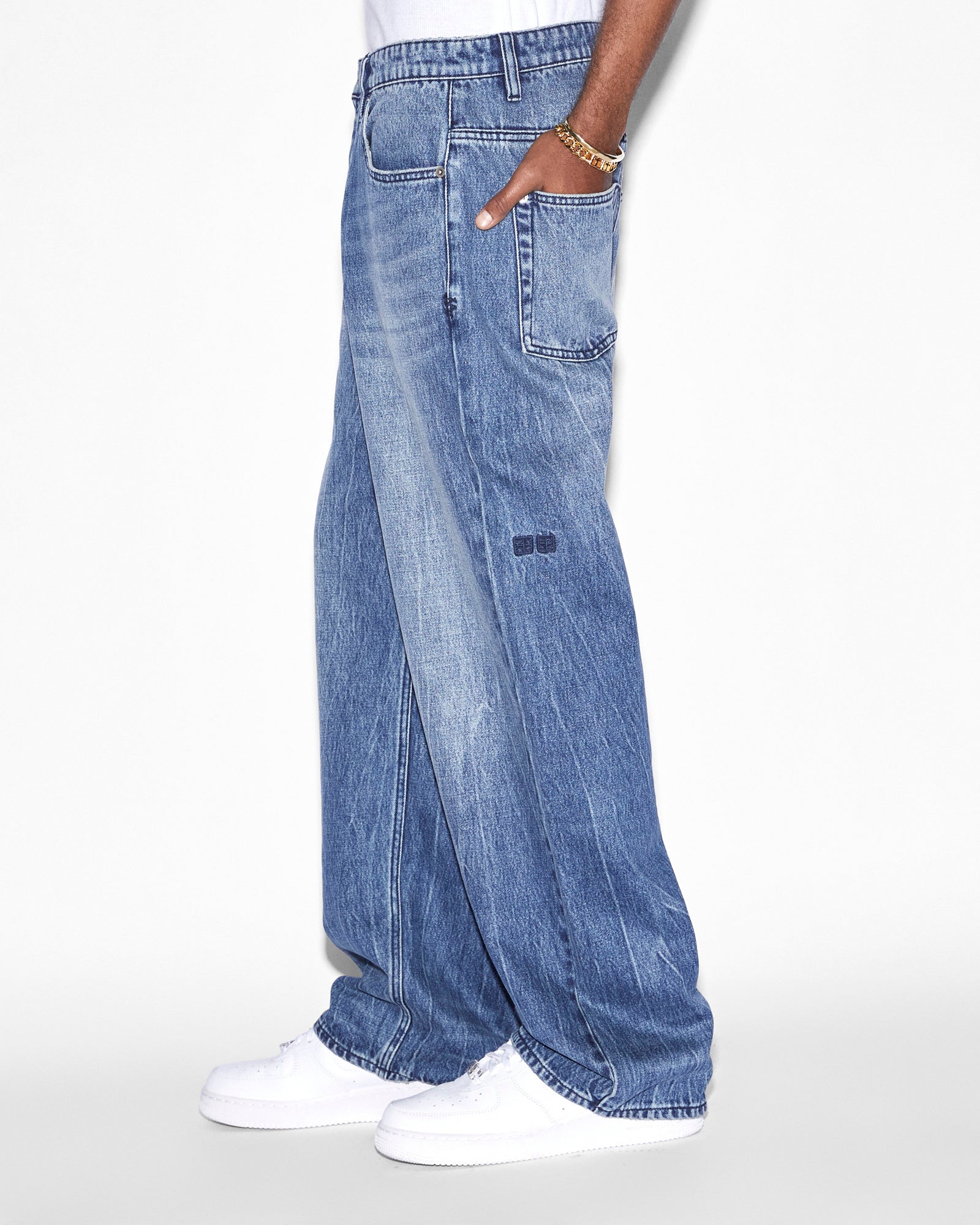 Maxx Bluuu Baggy Wide Leg Denim Jeans - Blue | Ksubi ++