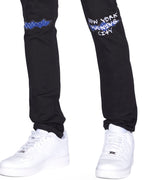 MENS CHITCH NYC LAID BLACK DENIM JEANS