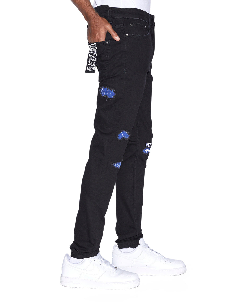 MENS CHITCH NYC LAID BLACK DENIM JEANS