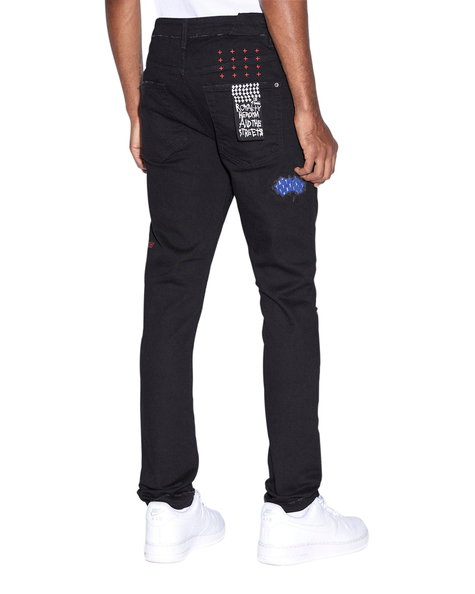 MENS CHITCH NYC LAID BLACK DENIM JEANS