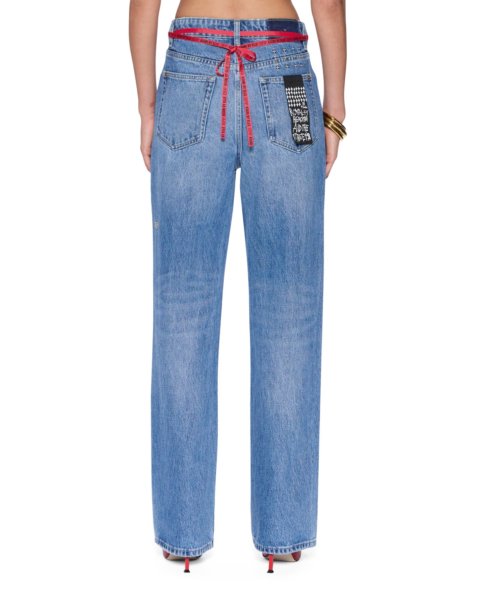 ネコママセレクト Womens Icon Jean Frenchie Blue Straight Denim Jeans | Ksubi ++