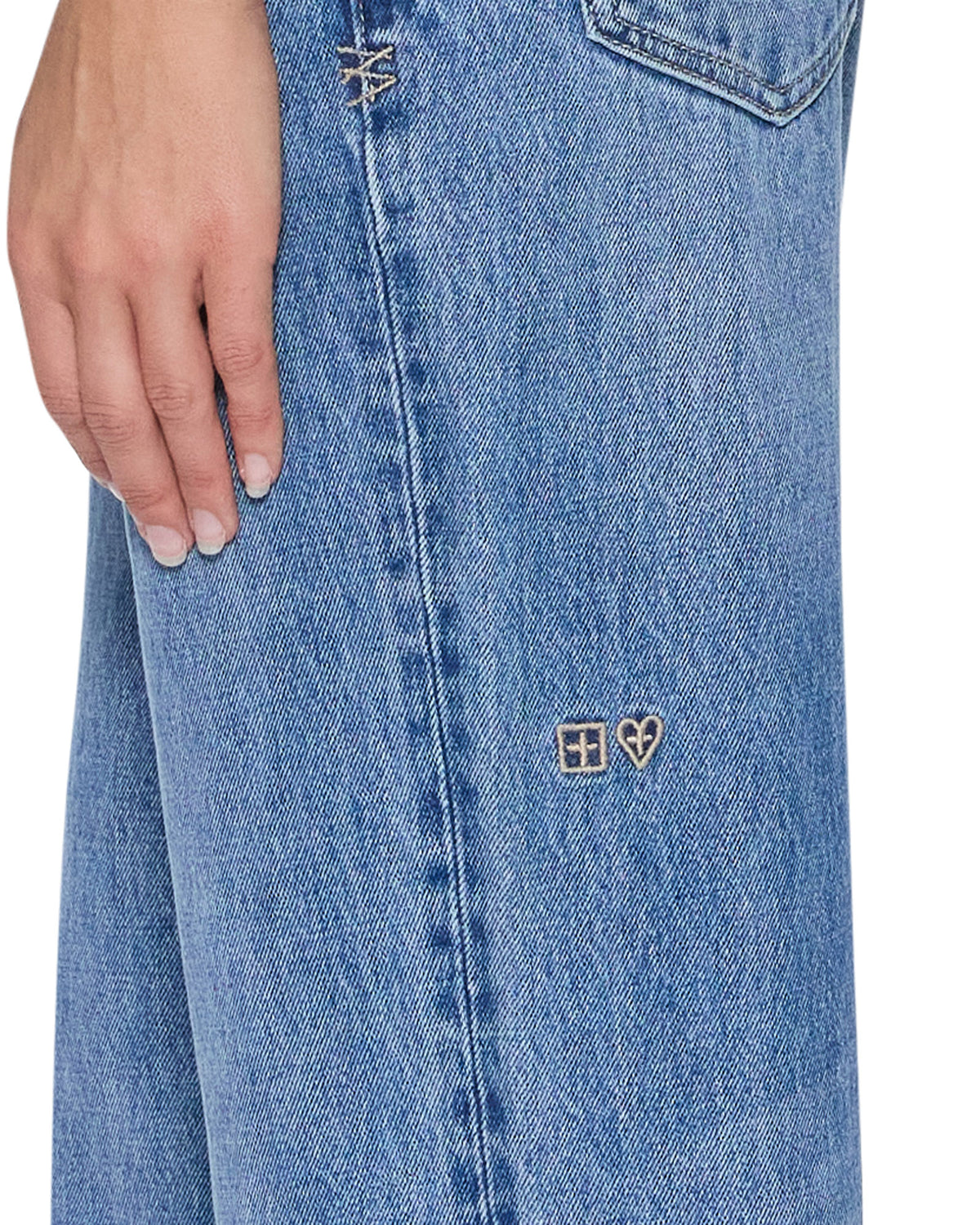 Womens Boyfriend Jean Frenchie Blue Baggy Denim Jeans - Denim