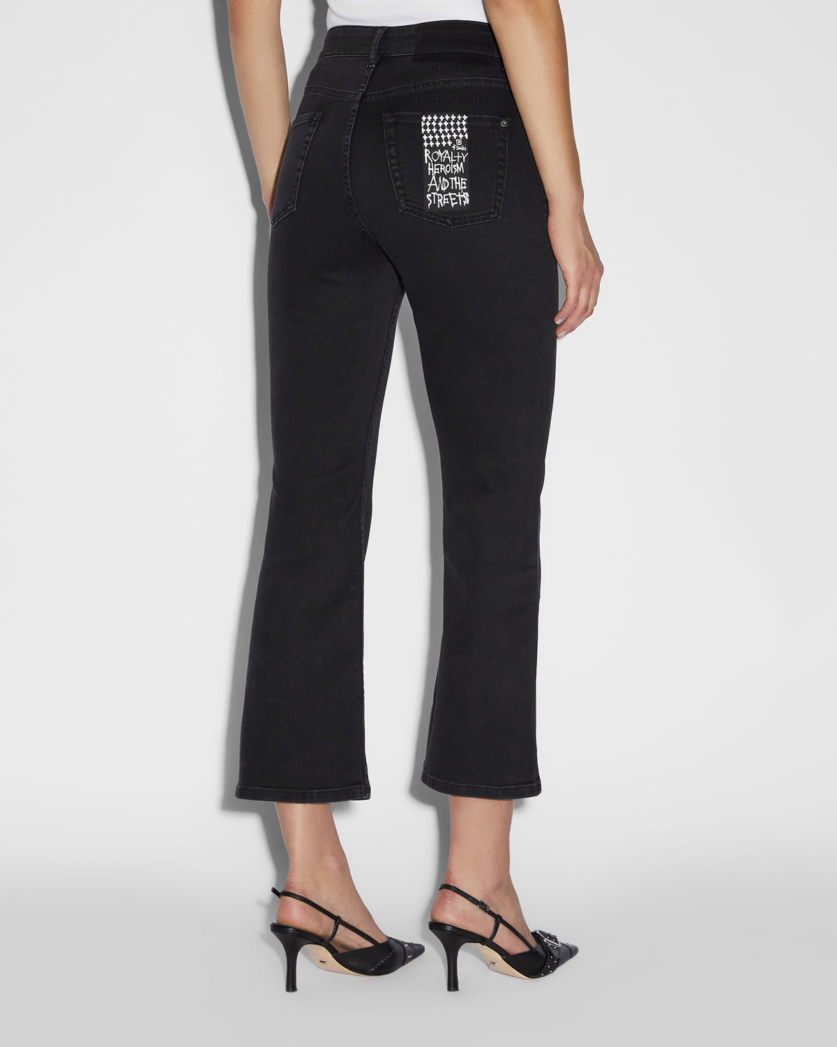 WOMENS SOHO CROP STEALTH DENIM JEANS