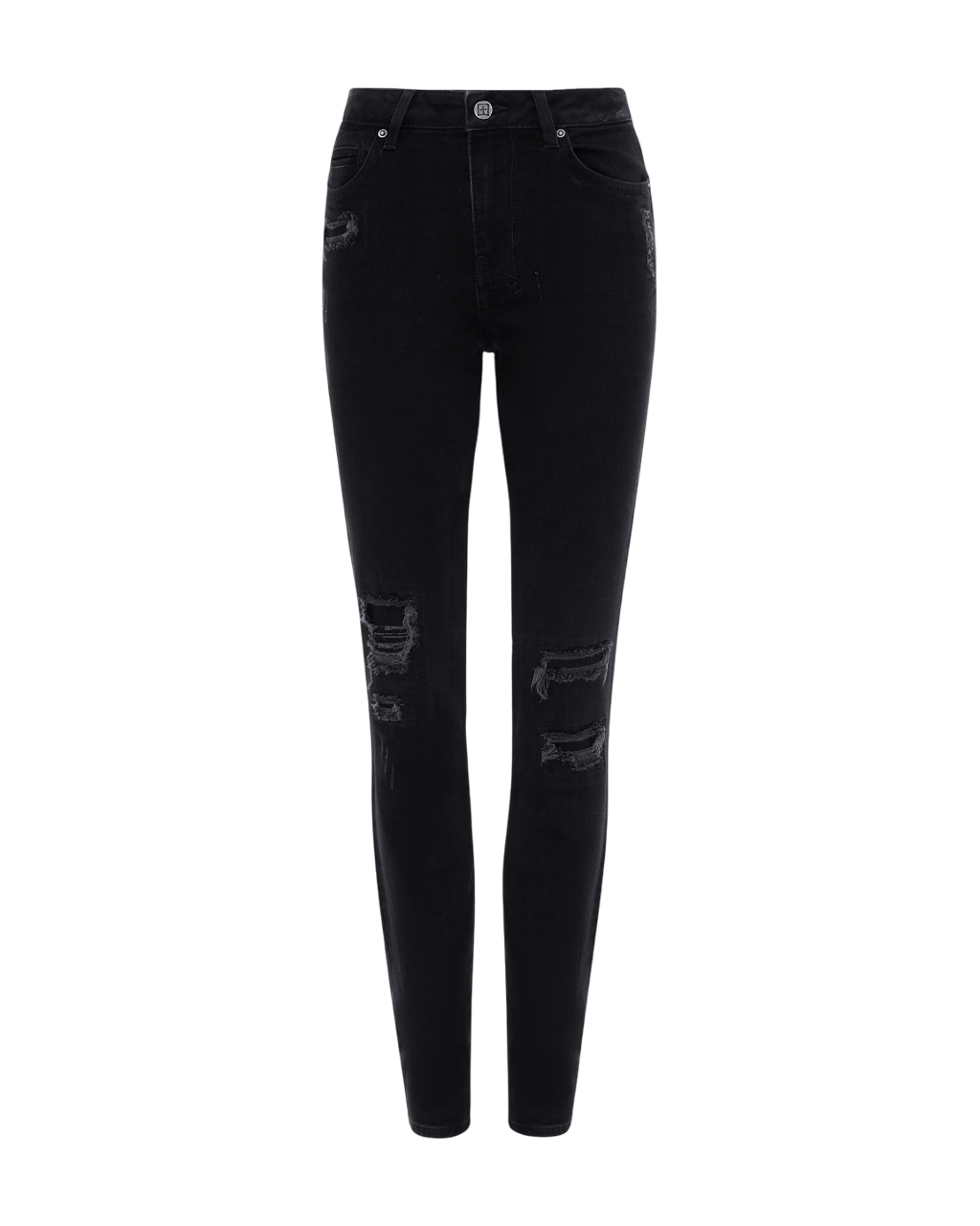 WOMENS  SPRAY ON XTRA BONEYARD BLACK SKINNY DENIM JEANS