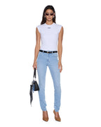 WOMENS SPRAY ON XTRA DEJA VU DENIM JEANS