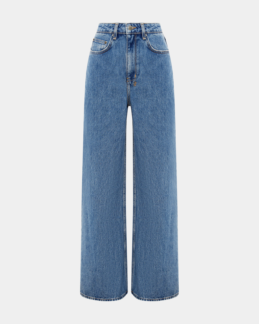 Womens Strider Heritage Wide Denim Jeans - Denim