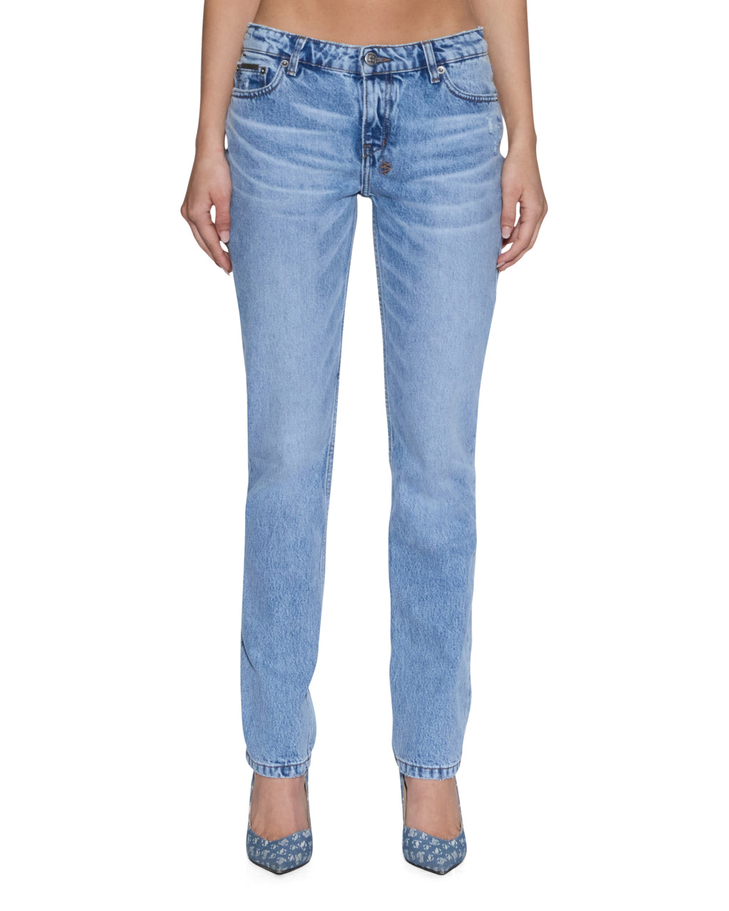 WOMENS THE MOSS JEAN MERCER BLUE DENIM JEANS