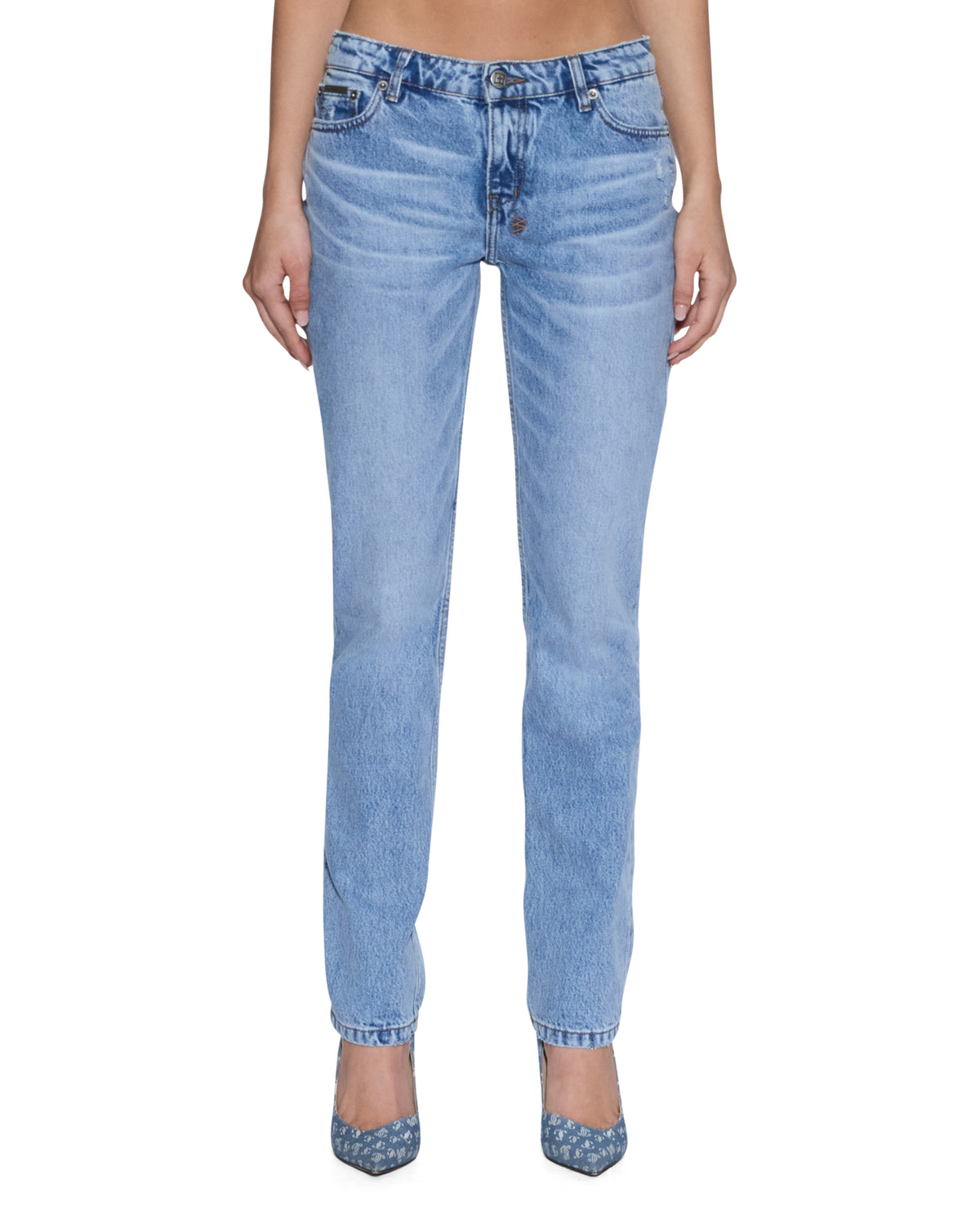 WOMENS THE MOSS JEAN MERCER BLUE DENIM JEANS
