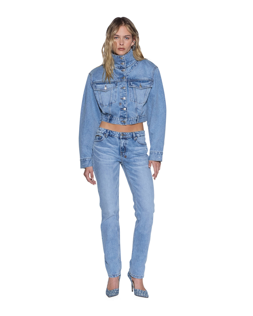 WOMENS THE MOSS JEAN MERCER BLUE DENIM JEANS
