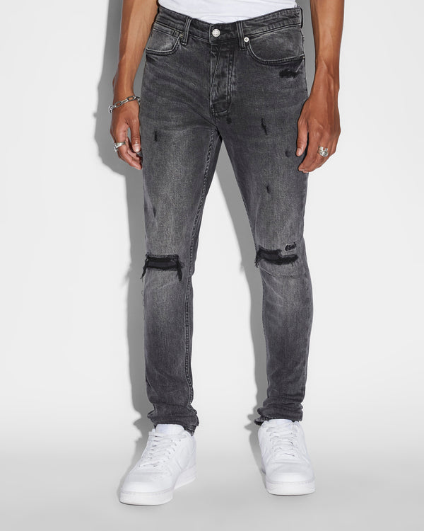 Van Winkle Skribed Mens Skinny Jeans - Faded Black Denim | Ksubi ++