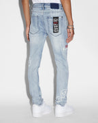 Mens Van Winkle Trashed Devil Skinny Denim Jeans - Denim