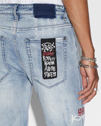 Mens Van Winkle Trashed Devil Skinny Denim Jeans - Denim