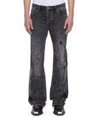 MENS BRONKO ASHER BLACK SHOTGUN DENIM JEANS