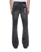MENS BRONKO ASHER BLACK SHOTGUN DENIM JEANS
