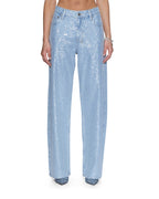 Womens Empire Jean High Rollers Straight Denim Jeans - Denim