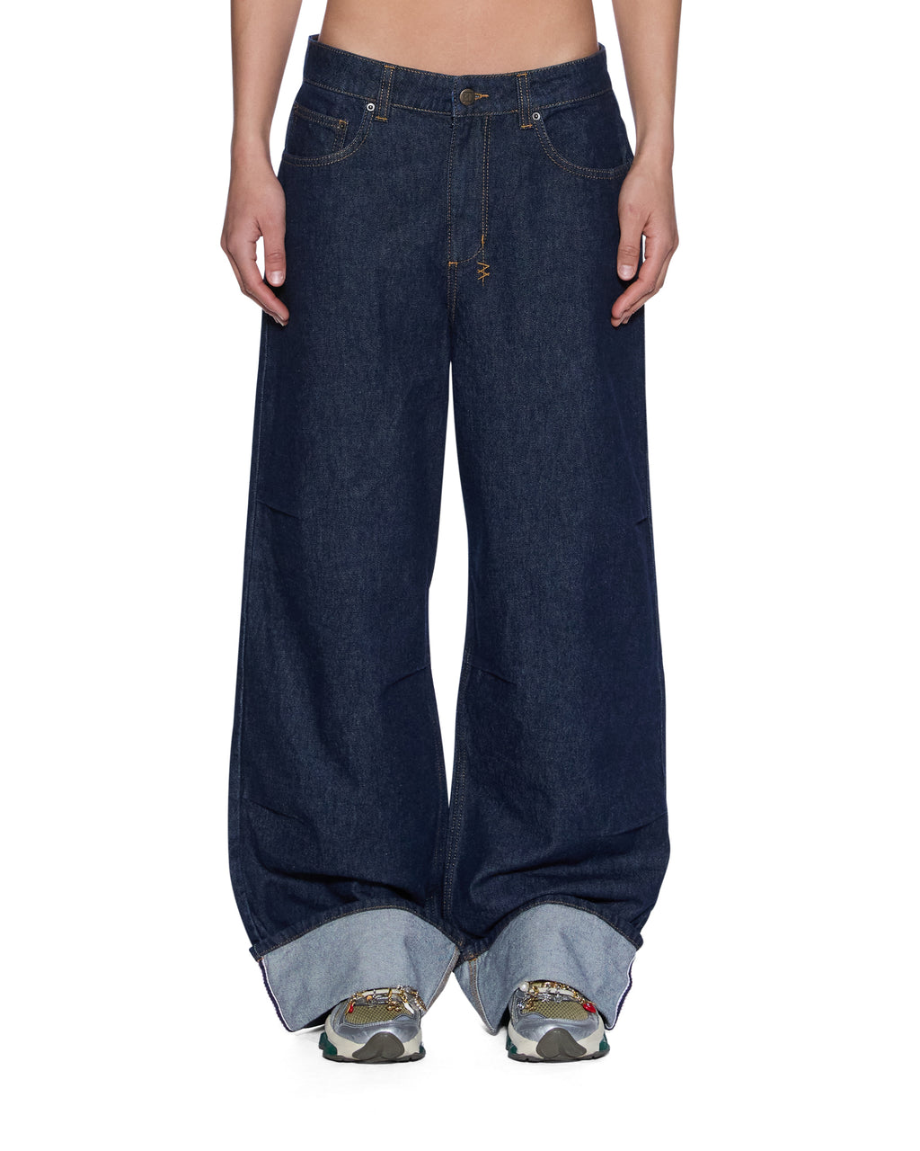 WOMENS KSUPER CUFFED MYSTIC RINSE DENIM JEANS