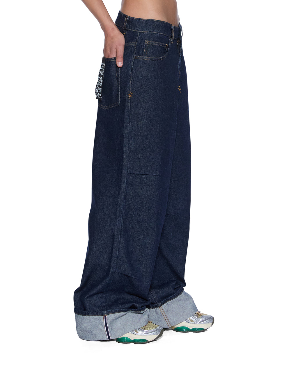 WOMENS KSUPER CUFFED MYSTIC RINSE DENIM JEANS