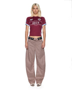 Womens Surround Vision Baby Jersey Sangria Slim Tees - Burgundy