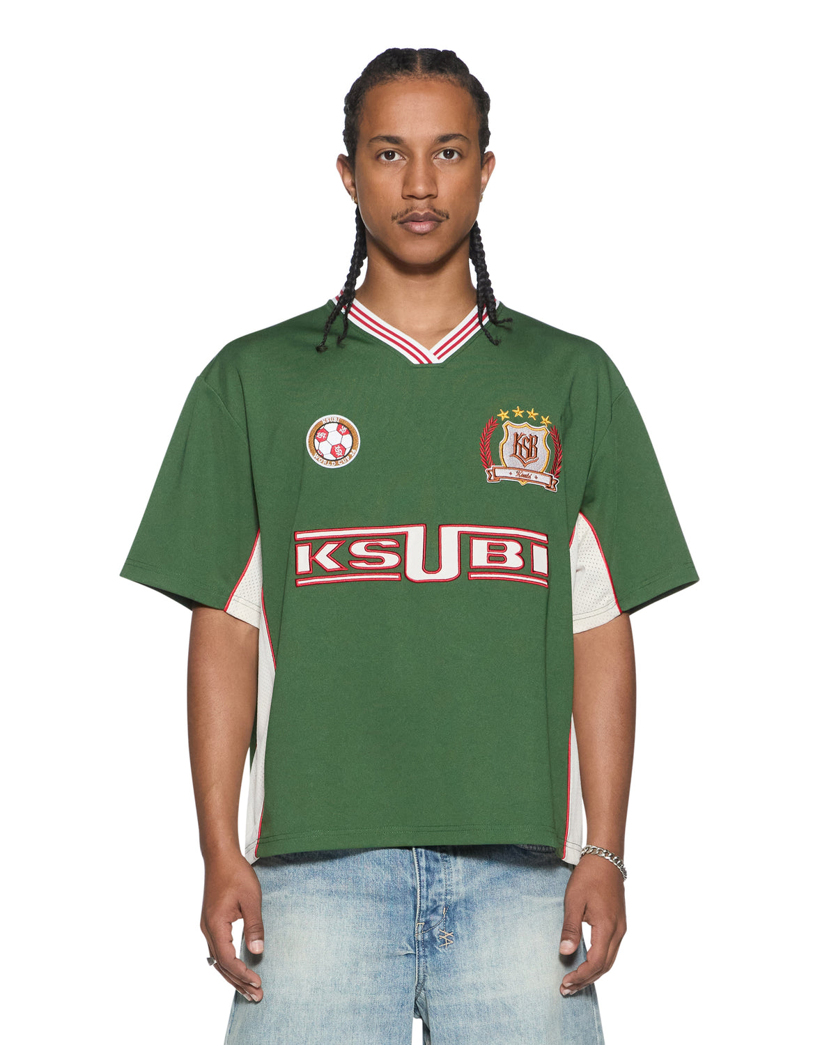 MENS OFFSIDE SS JERSEY GREEN FASHION TOPS