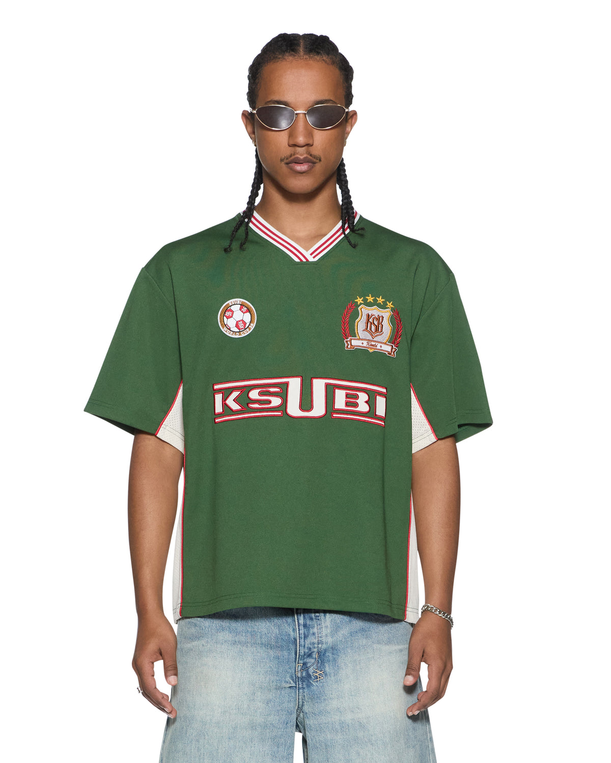 MENS OFFSIDE SS JERSEY GREEN FASHION TOPS