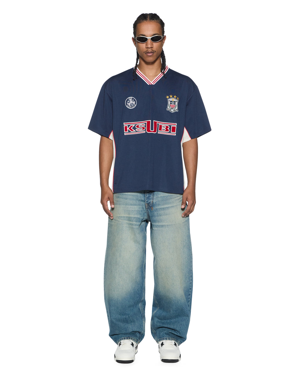 MENS OFFSIDE SS JERSEY NAVY FASHION TOPS