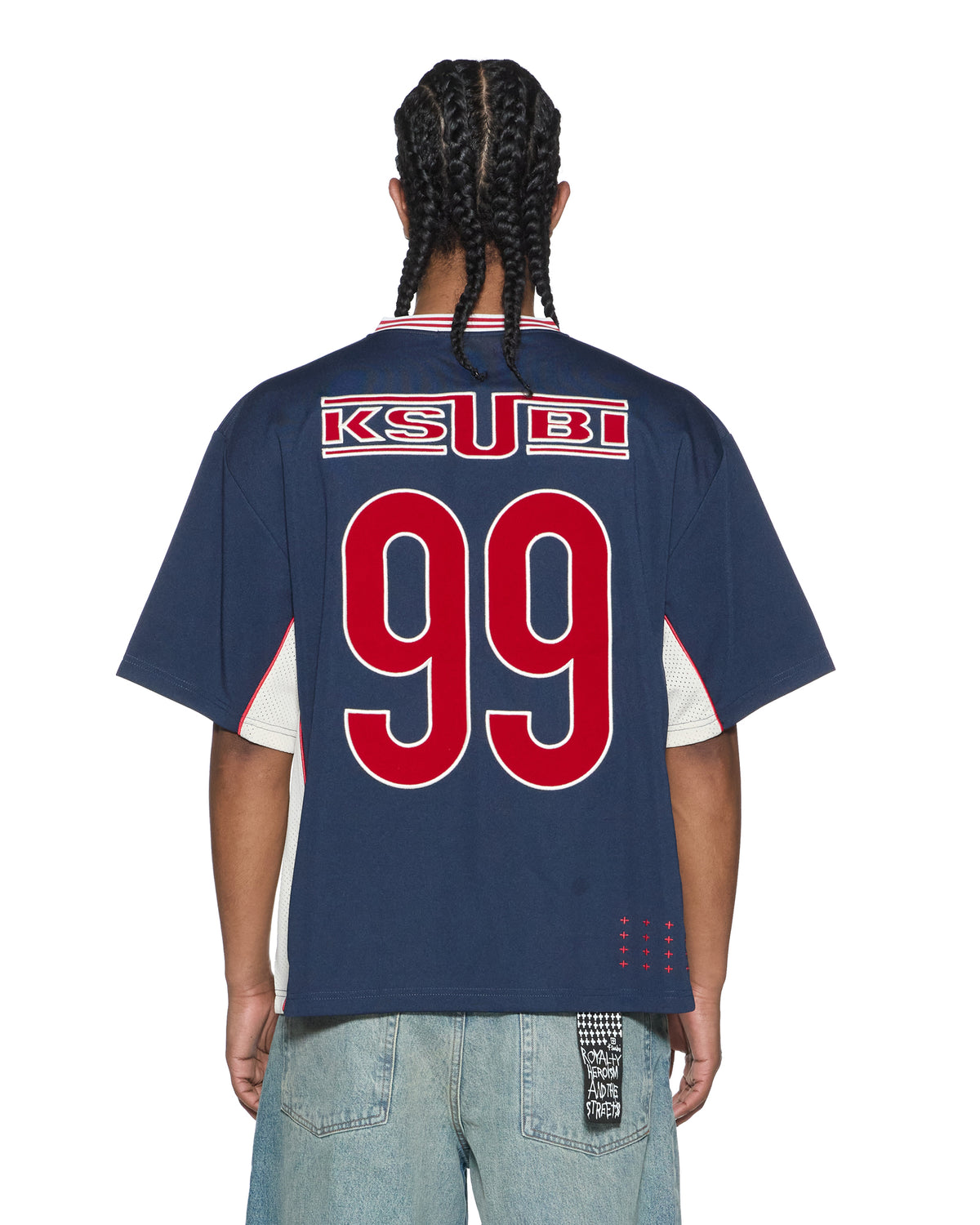 MENS OFFSIDE SS JERSEY NAVY FASHION TOPS