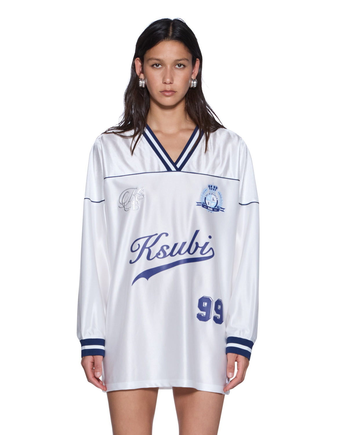 WOMENS TEAMSTER LS DRESS VINTAGE WHITE DRESSES