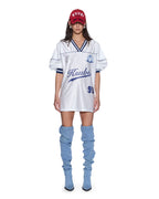 WOMENS TEAMSTER LS DRESS VINTAGE WHITE DRESSES