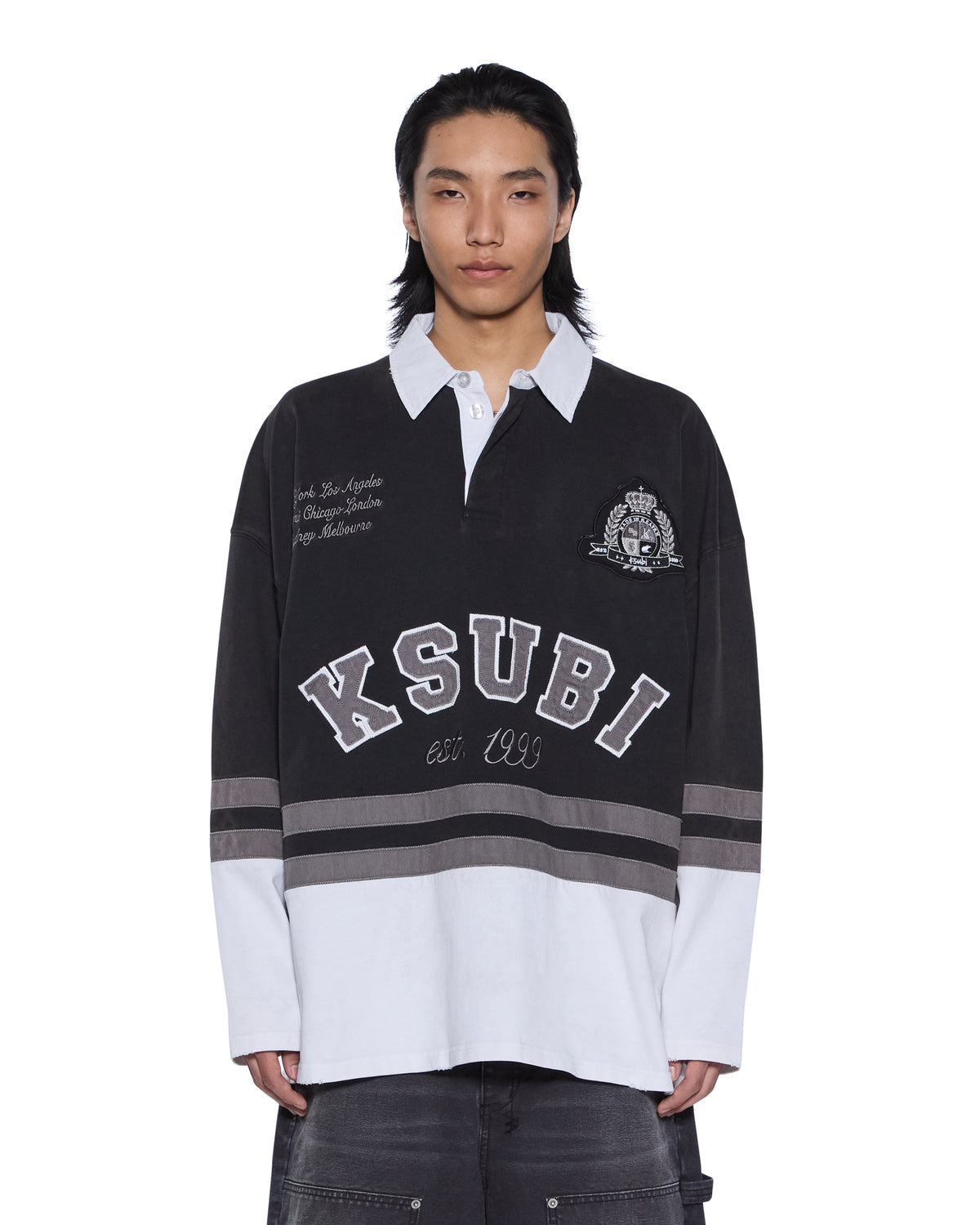 DUKE RUGBY LS JERSEY BLACK