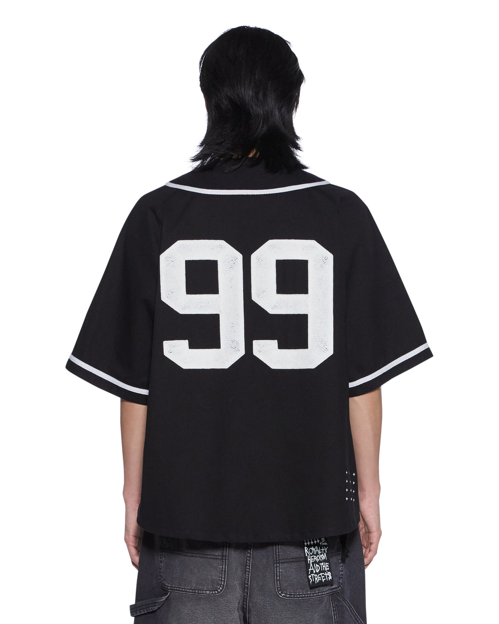 MENS OUTFIELD SS JERSEY BLACK FASHION TOPS