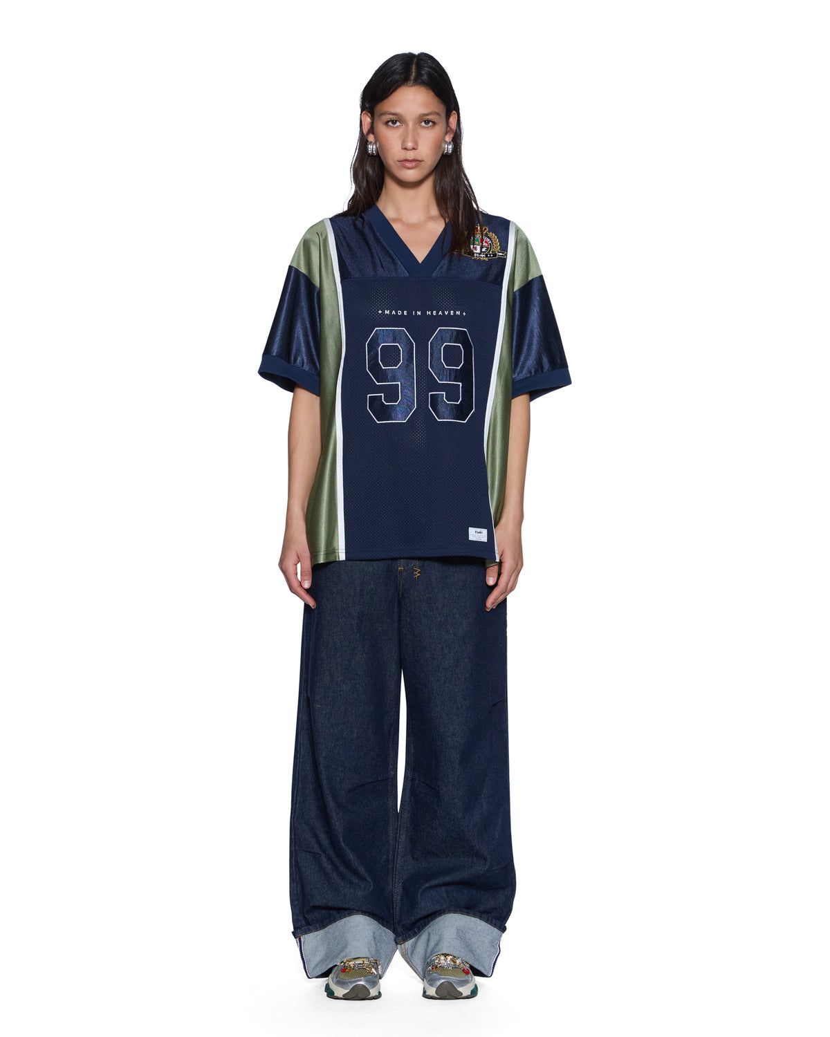 WOMENS PLAYOFF SS JERSEY NAVY FASHION TOPS
