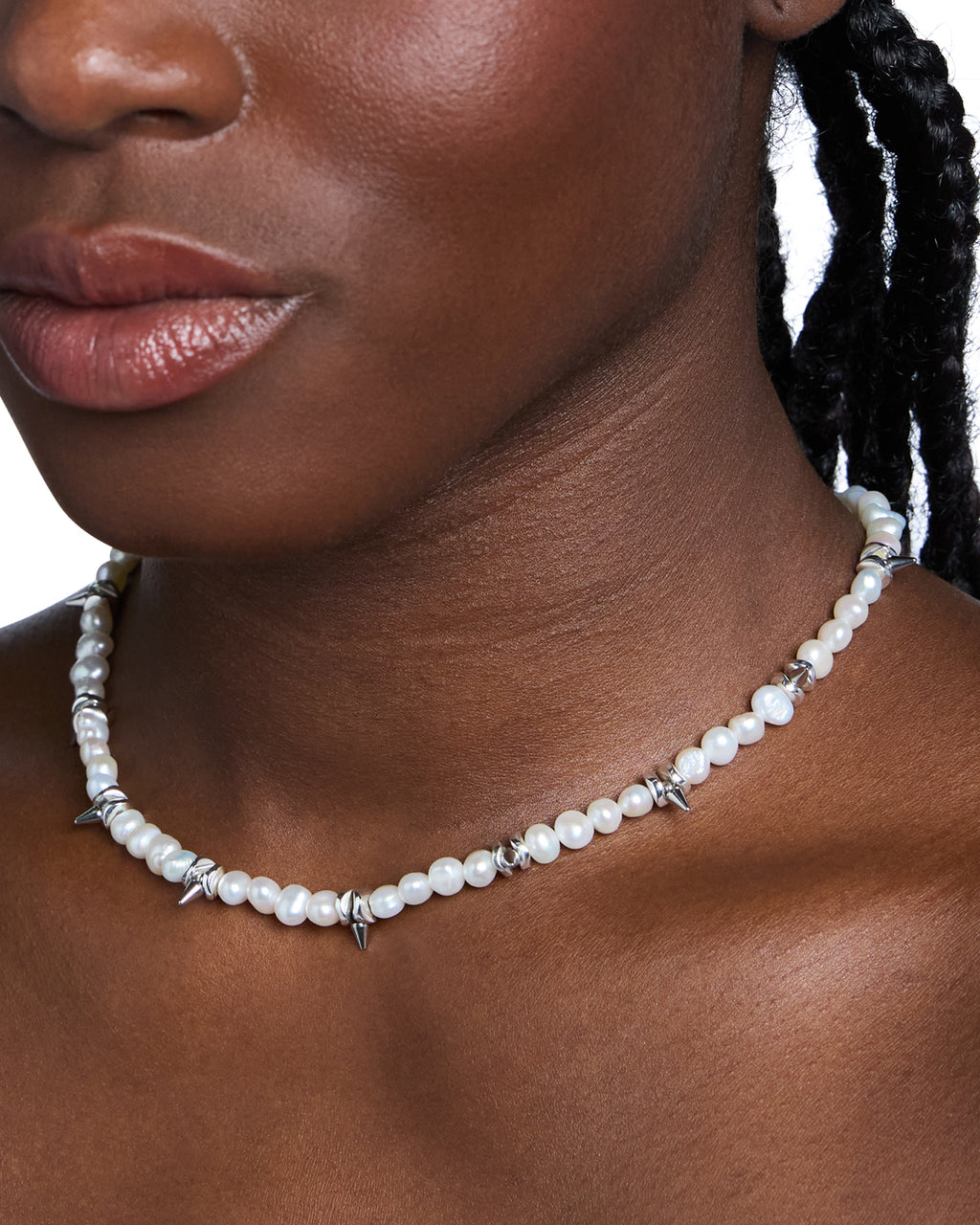 PEARL SPIKE CHOKER JEWELLERY