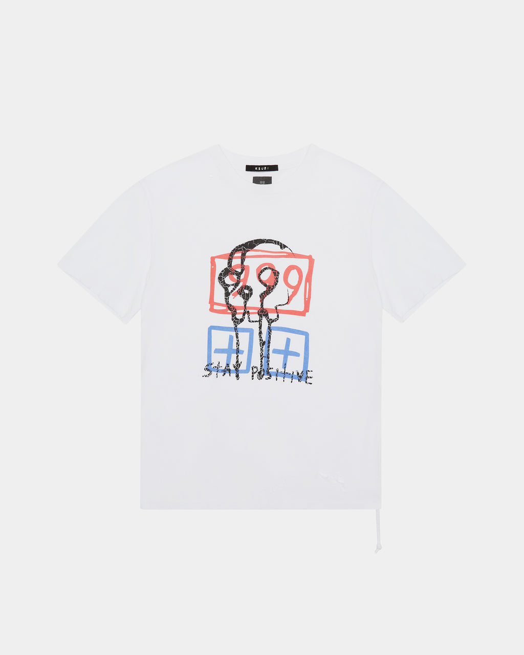 Mens Juice Wrld Kash Ss Tee Vintage White Regular Fleece - White