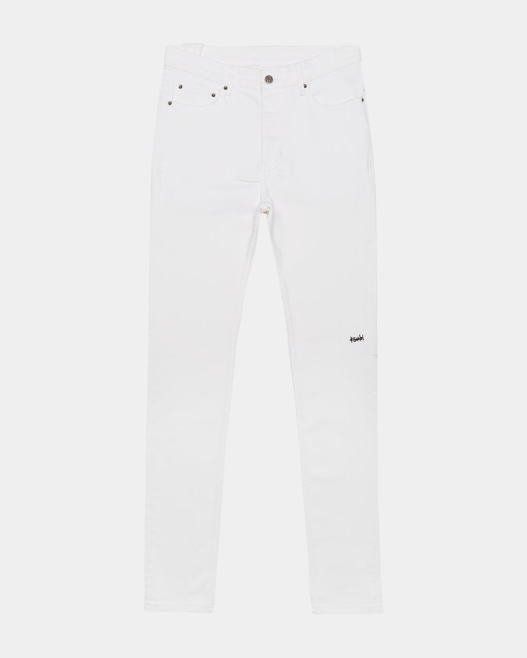 Mens Chitch Polar Krystal Slim Denim Jeans - White